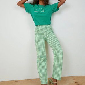 NWT Peppermayo Green Check Pants